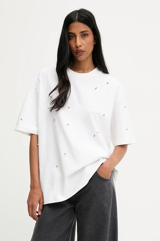 Answear.LAB t-shirt bawełniany biały LC250006.hak