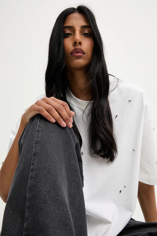 Answear.LAB t-shirt bawełniany LC250006.hak biały