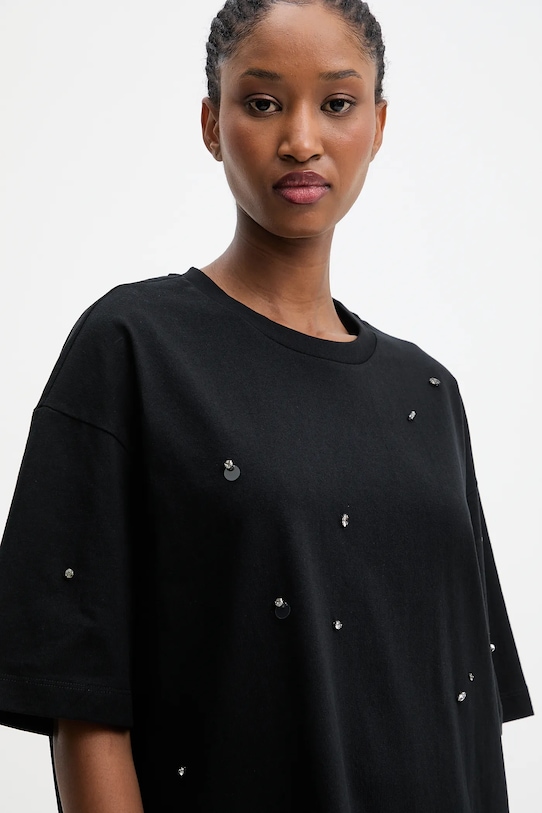 Answear.LAB t-shirt bawełniany czarny LC250006.hak