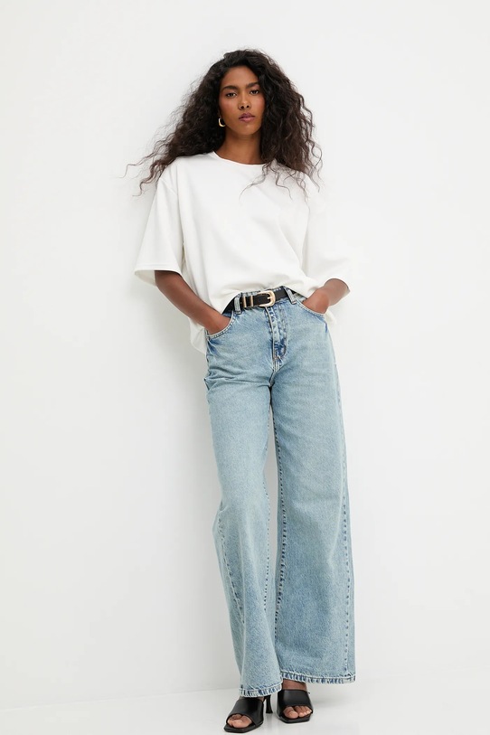 Answear.LAB t-shirt tessuto elasticizzato bianco 5251.iak