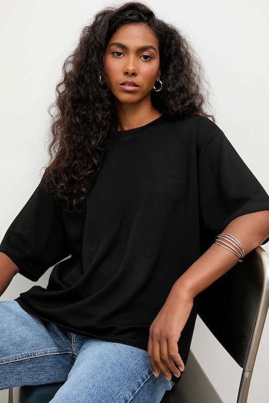 Answear.LAB tricou uni negru 5251.iak