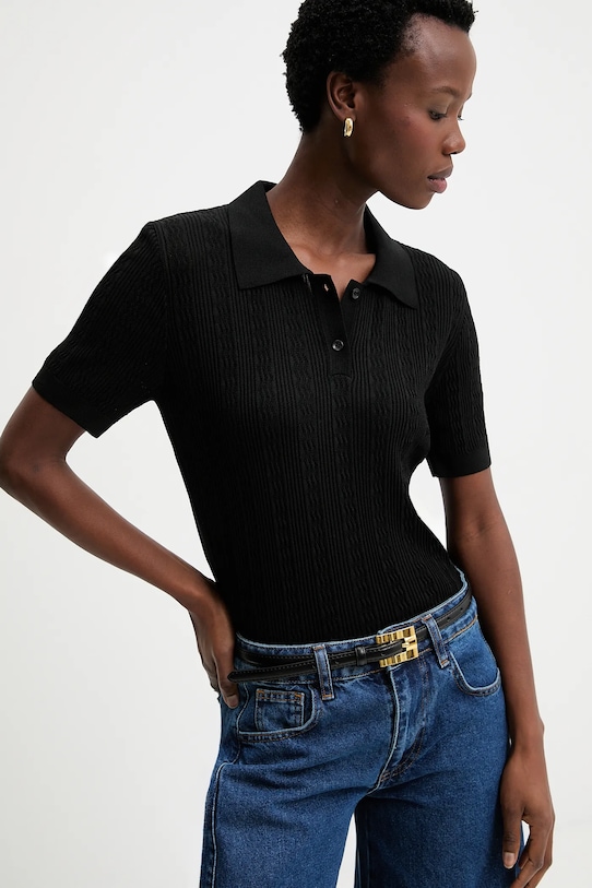 Тениска Answear.LAB черен 10731.tos