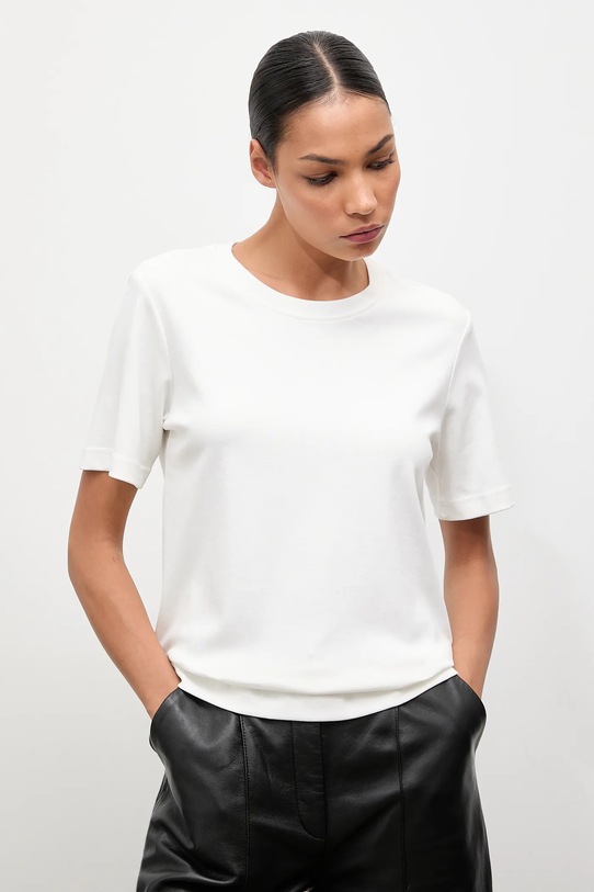 Bavlnené tričko Answear.LAB jednofarebný biela 31763.TOS