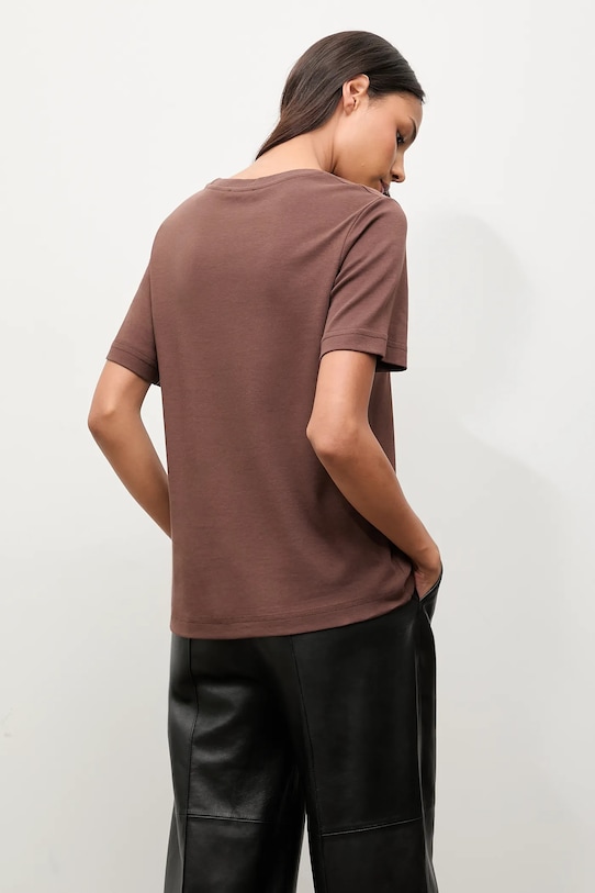 Îmbrăcăminte Answear.LAB tricou din bumbac 31763.TOS maro