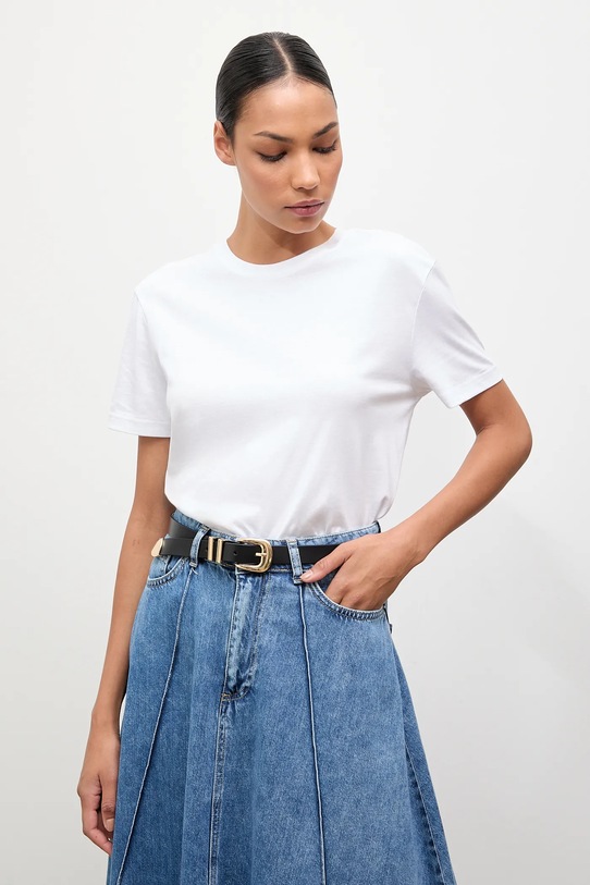 Answear.LAB tricou uni alb 31791.TOS