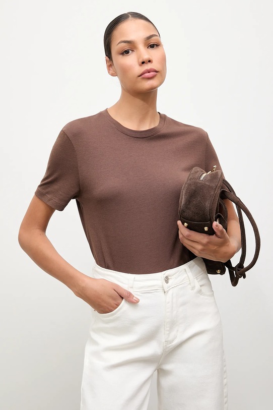 Answear.LAB t-shirt pozostałe brązowy 31791.TOS