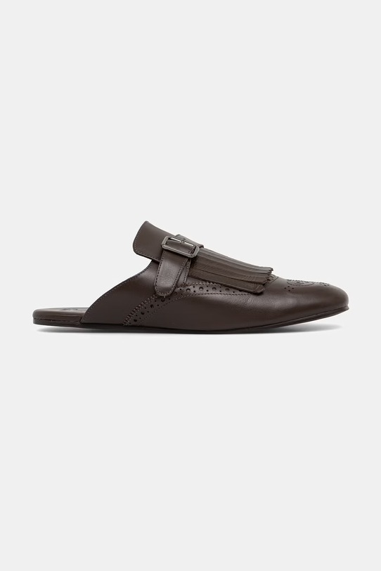 Answear.LAB σαγιονάρες με καλυμμένα τα δάχτυλά του γυναικείες δερμάτινες 927014.bjk καφέ WA26