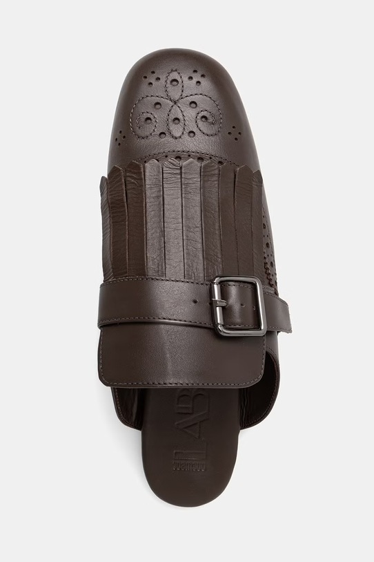 Answear.LAB σαγιονάρες με καλυμμένα τα δάχτυλά του γυναικείες δερμάτινες 927014.bjk καφέ