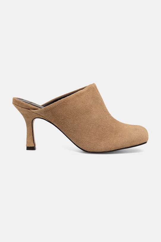 Answear.LAB σαγιονάρες με καλυμμένα τα δάχτυλά του Γυναικεία σουέτ 761019.bjk μπεζ WA26