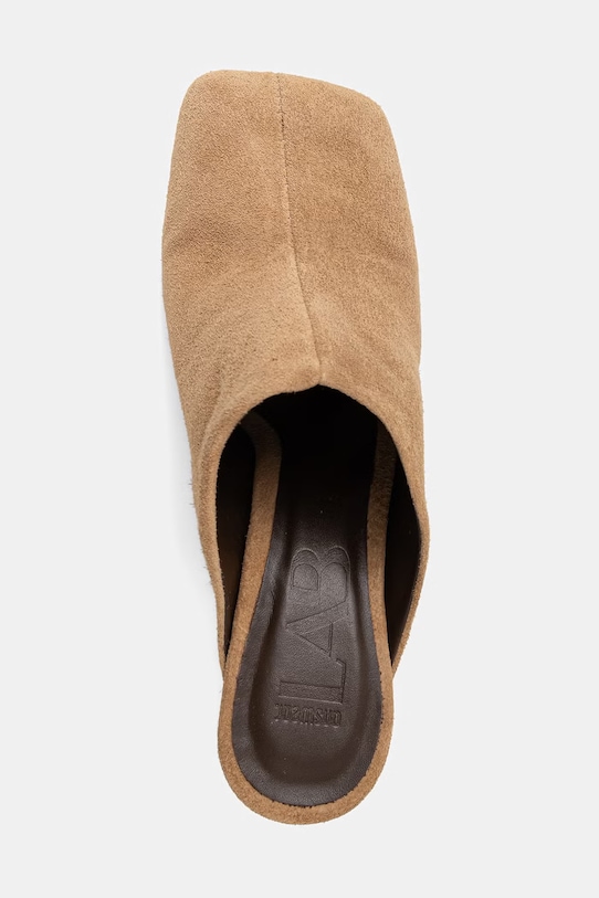 Answear.LAB σαγιονάρες με καλυμμένα τα δάχτυλά του Γυναικεία σουέτ 761019.bjk μπεζ