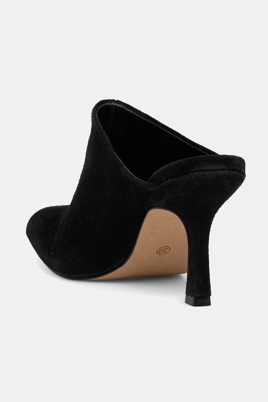 Answear.LAB σαγιονάρες με καλυμμένα τα δάχτυλά του γυναικείες σουέτ μαύρο 761019.bjk