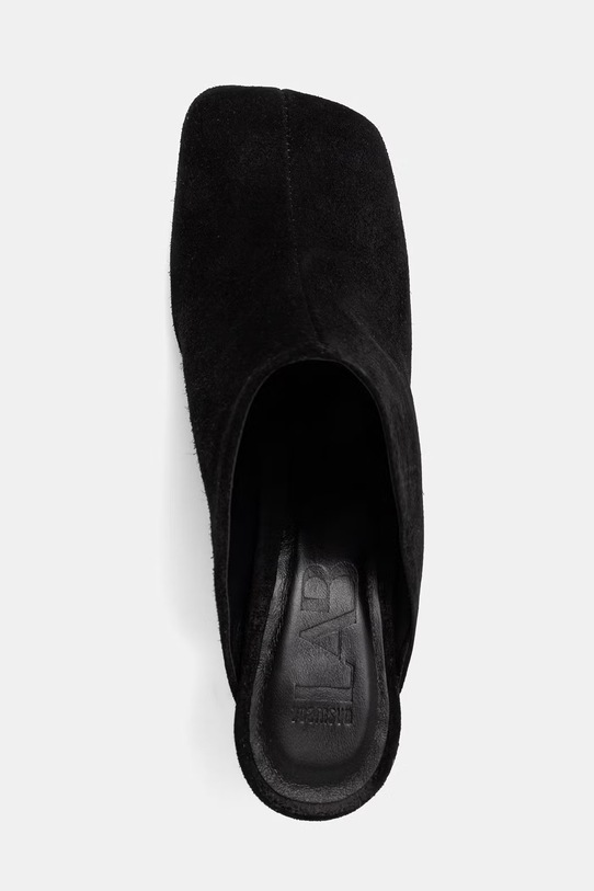 Answear.LAB σαγιονάρες με καλυμμένα τα δάχτυλά του γυναικείες σουέτ 761019.bjk μαύρο