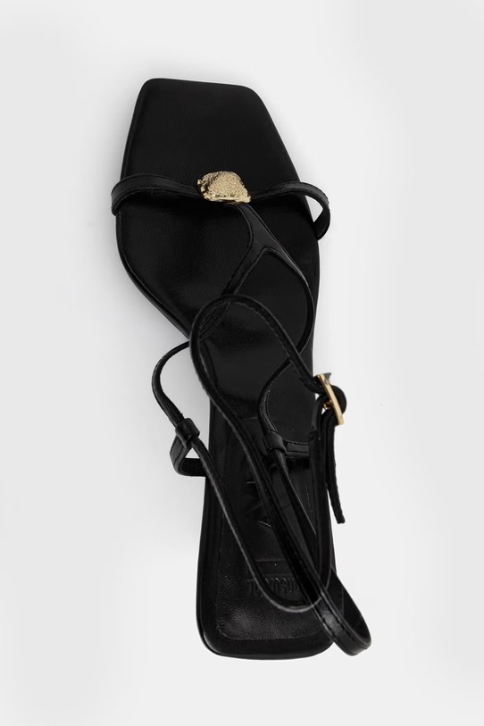 Answear.LAB sandały na szpilce skórzane V2162-1-2.cjk czarny