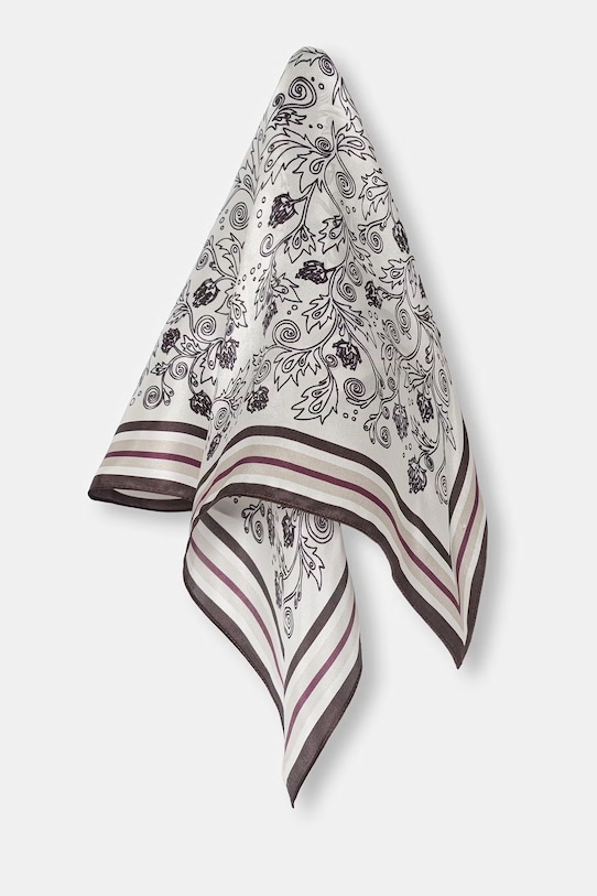 Answear.LAB τετράγωνο μαντήλι γυναικείο μεταξωτό μπεζ lab.wz.cjk