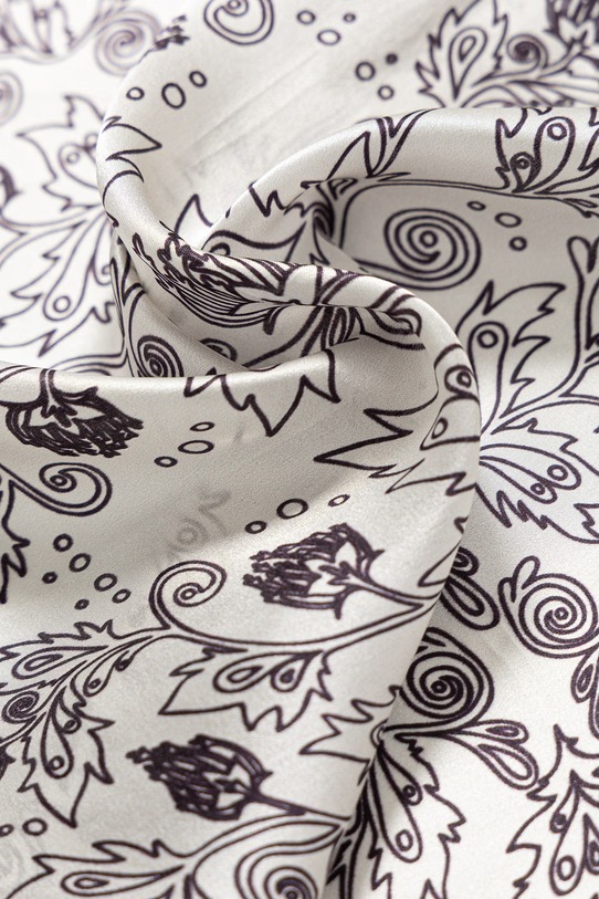 Αξεσουάρ Answear.LAB τετράγωνο μαντήλι γυναικείο μεταξωτό lab.wz.cjk μπεζ