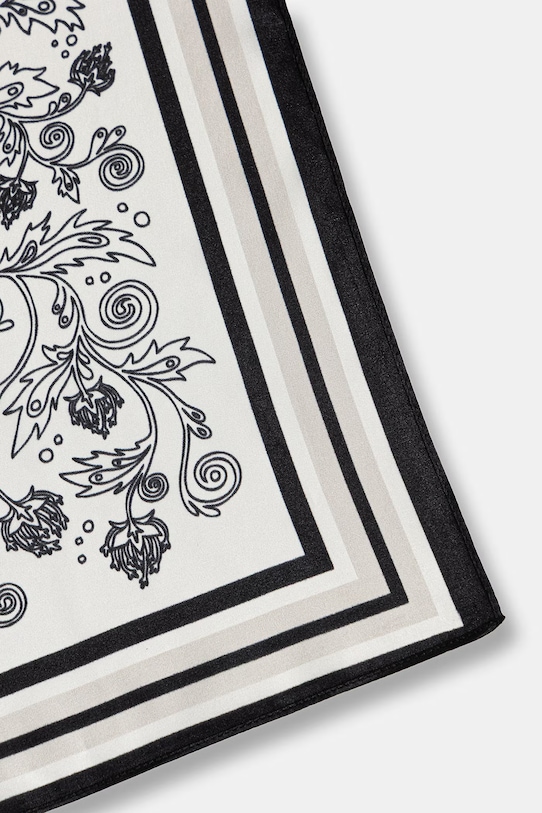 Answear.LAB τετράγωνο μαντήλι γυναικείο μεταξωτό lab.wz.cjk μαύρο WA26