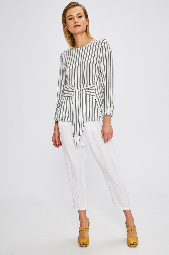 Answear.LAB - Blúzka Stripes Vibes WS18.BDD022 biela WS18