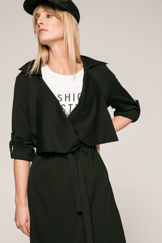 Answear.LAB - Kabát Wild Nature čierna trencz