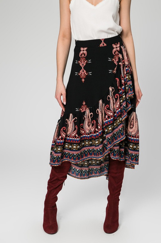 Answear.LAB - Sukňa áčkový čierna LSKW491JAZZI