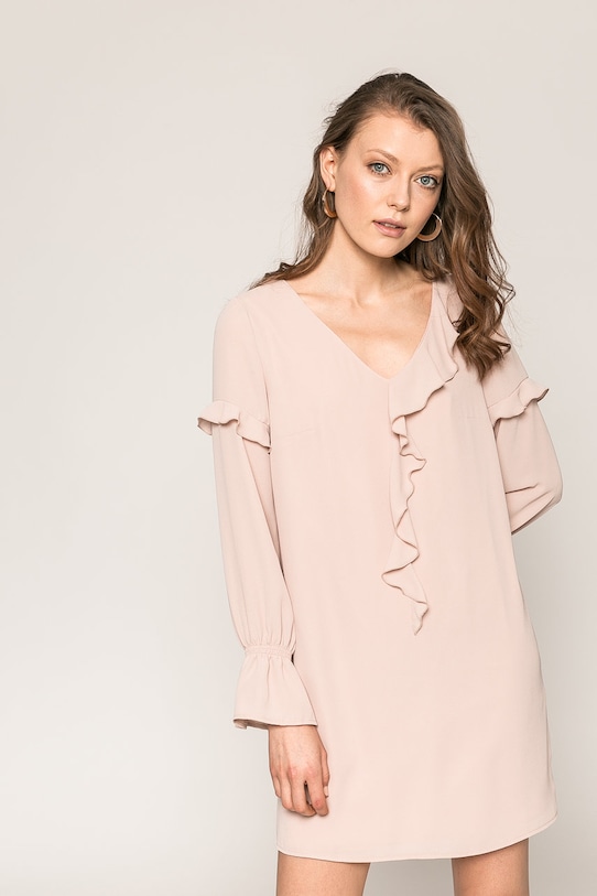 Answear.LAB - Šaty látka béžová WS18.SUD024