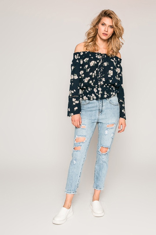 Answear.LAB - Felső Wild Nature LWT272ASHLEY sötétkék WS18