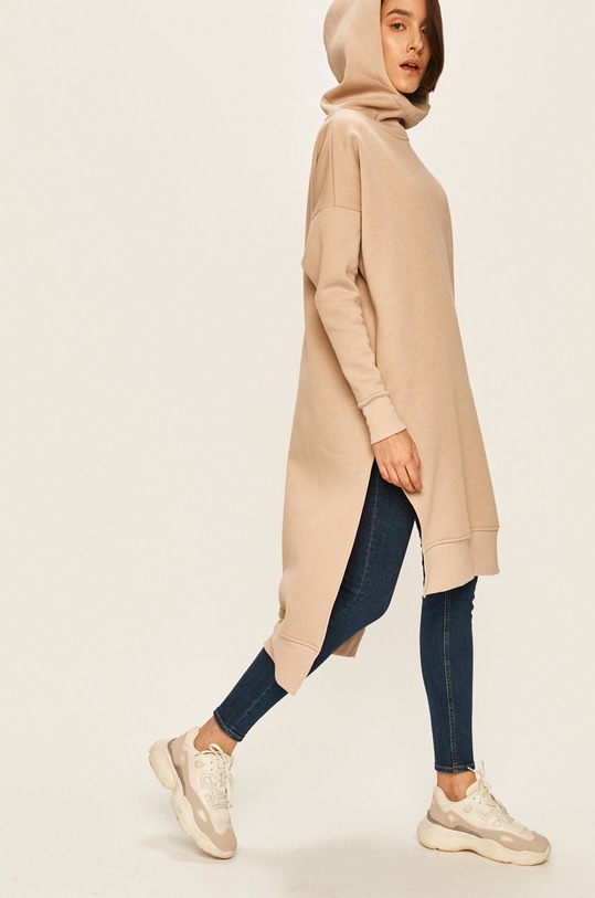 Answear Lab - Bluza z kapturem beżowy WS20.BLD007