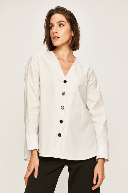 Answear Lab cămașă lung alb WS20.KDD008