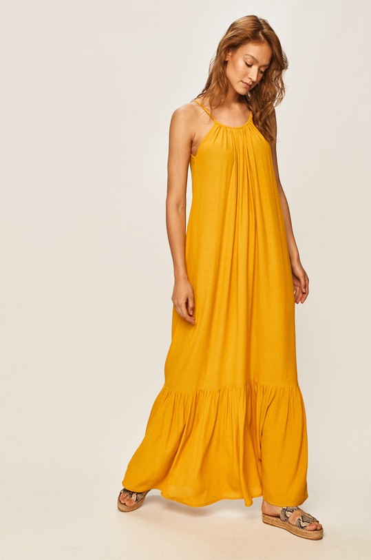 Answear.LAB - Šaty viskóza žltá WS20.SUD125