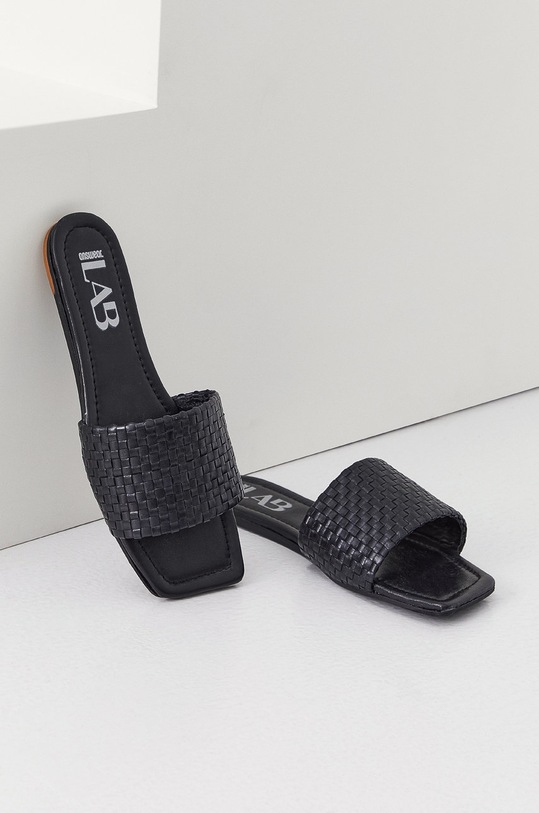 Answear Lab klapki skórzane HREXP14. czarny WS21