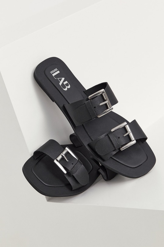 Answear Lab klapki skórzane WS21.KLD01L czarny WS21