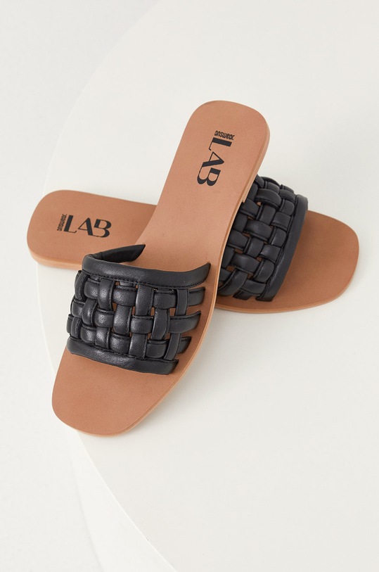 Answear Lab Șlapi de piele WS21.KLD01N negru WS21
