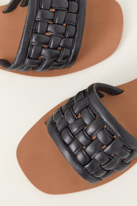 Boty Kožené pantofle Answear.LAB WS21.KLD01N černá