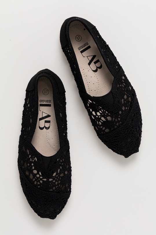 Espadrilky Answear.LAB černá WS21.OBD00B