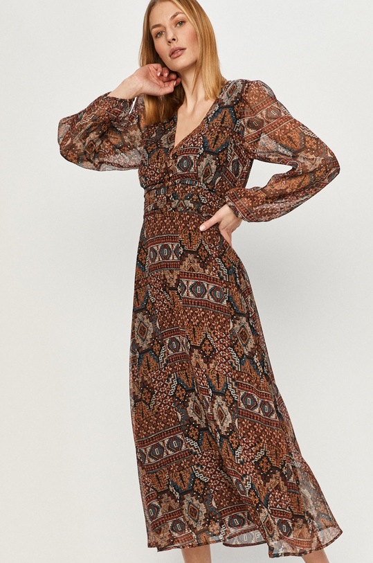 Oblečenie Answear.LAB - Šaty WA21.SUD143 hnedá