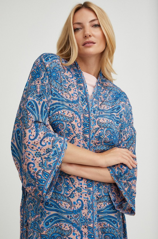 Oblečení Hedvábné kimono Answear.LAB D10.K tyrkysová