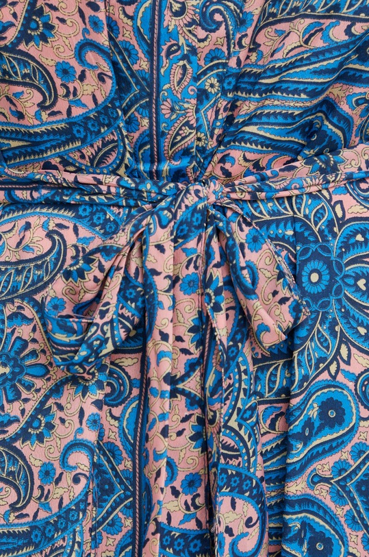 Hedvábné kimono Answear.LAB D10.K tyrkysová