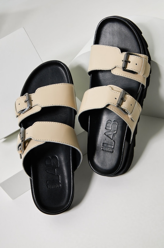 Answear Lab slapi de piele 73166.3.AJ bej WS22