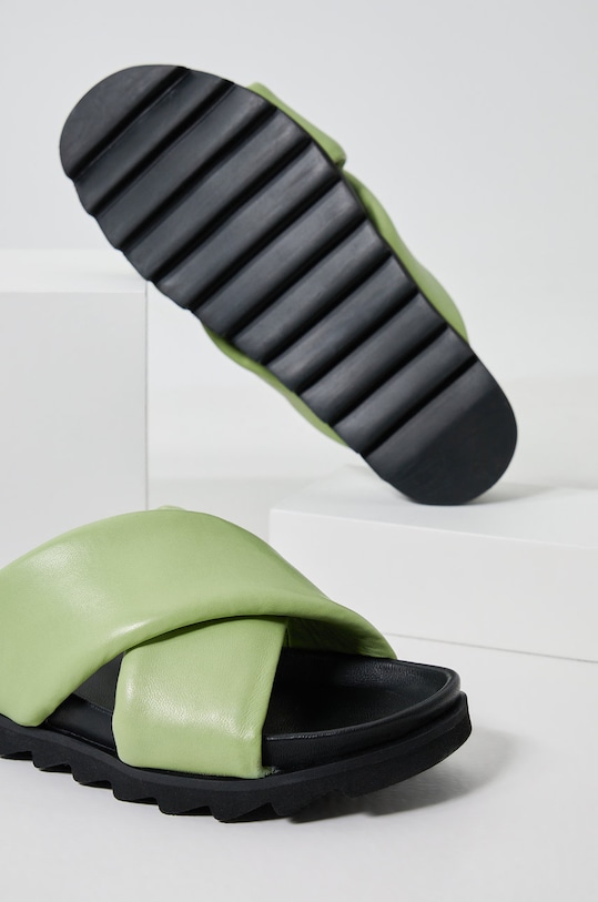 Cipők Answear.LAB bőr papucs 74061.2.AJ türkiz