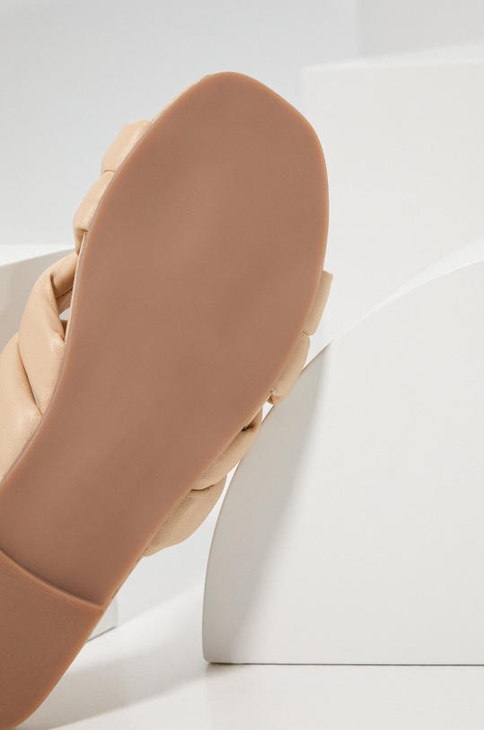 Încălțăminte Answear Lab slapi de piele SV.1387.09.1.AJ bej