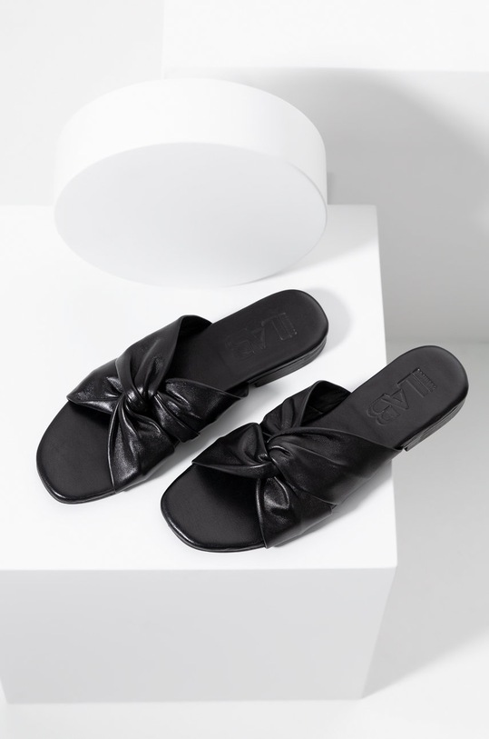Answear Lab slapi de piele piele negru SV.1387.08.AJ