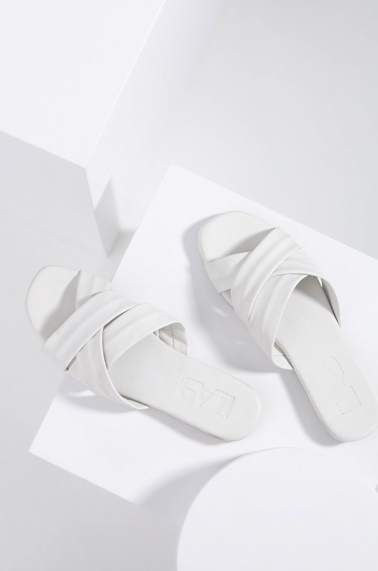 Answear Lab slapi de piele imitatie de piele alb SV1387.10.AJ