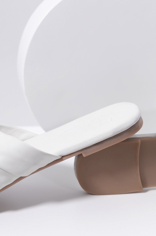 Încălțăminte Answear Lab slapi de piele SV1387.10.AJ alb