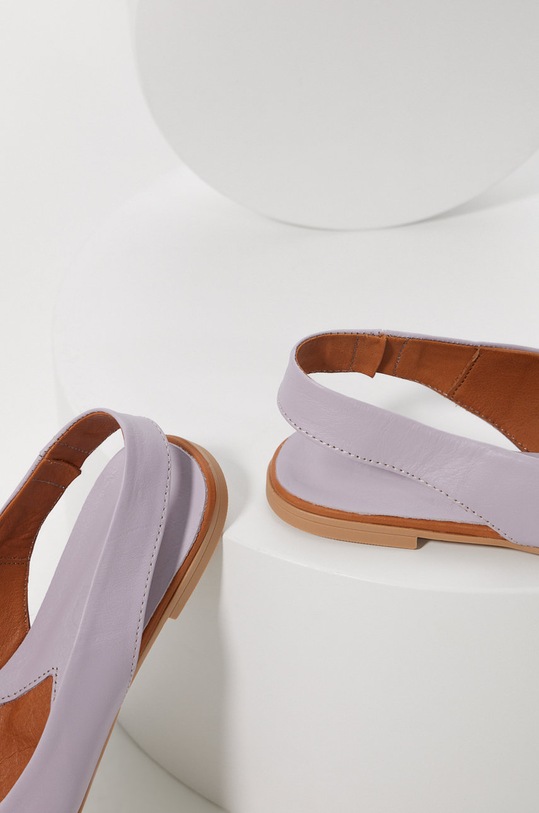 Obuwie Answear Lab baleriny skórzane 628.231.112.1.DB fioletowy