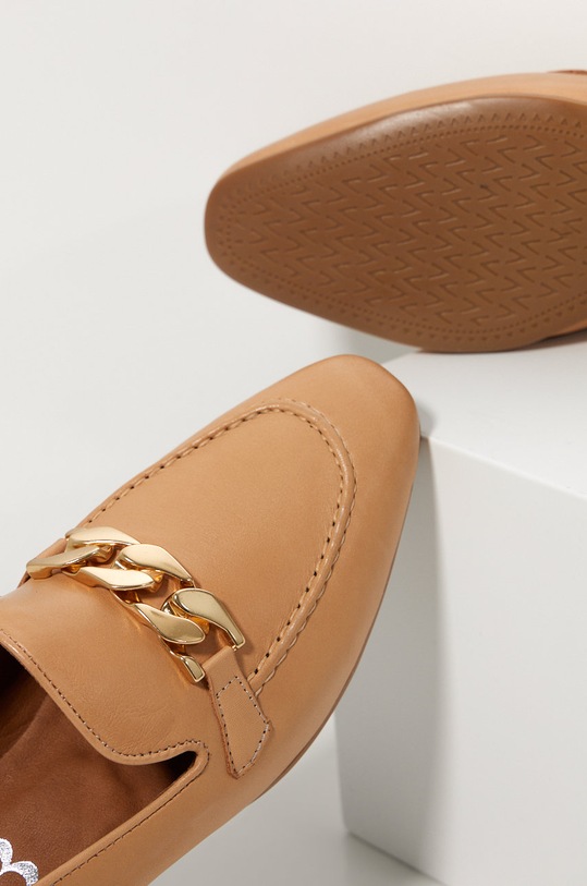 Answear Lab mocasini de piele 883.1051.326.3.DB bej WS22