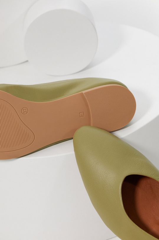 Answear Lab baleriny skórzane 628.230.4.DB turkusowy WS22