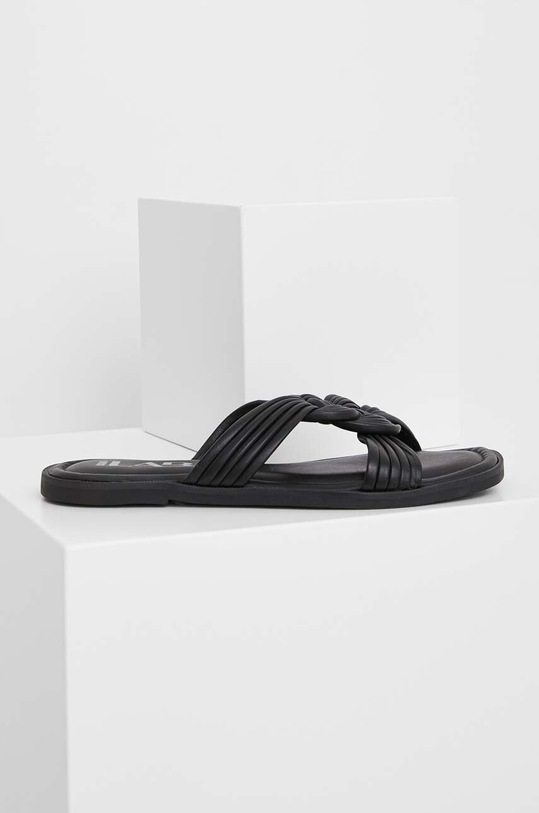 Kožené pantofle Answear.LAB 3703.DB černá WS23