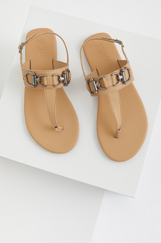 Answear Lab sandały skórzane 2022.68.1.DB beżowy WS23