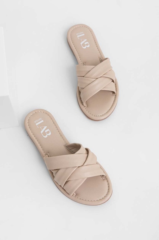 Cipők Answear.LAB bőr papucs DE4144.1.DB bézs