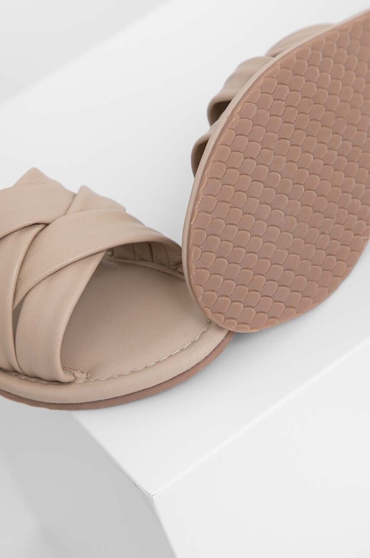 Answear.LAB bőr papucs DE4144.1.DB bézs