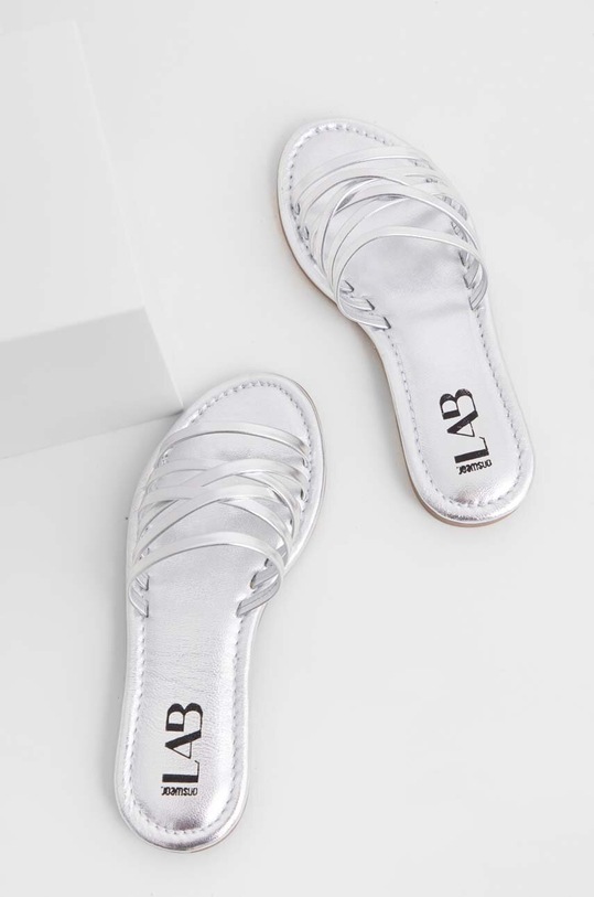 Obuwie Answear Lab klapki skórzane DE4168.1.DB srebrny